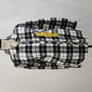 GAP Black and White Plaid Button-Down Shirt